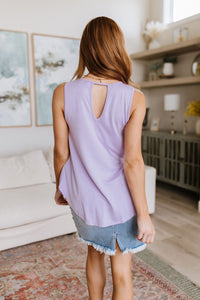 Greater than Great Keyhole Detail Tank in Lavender-Womens-Villari Chic, women's online fashion boutique in Severna, Maryland