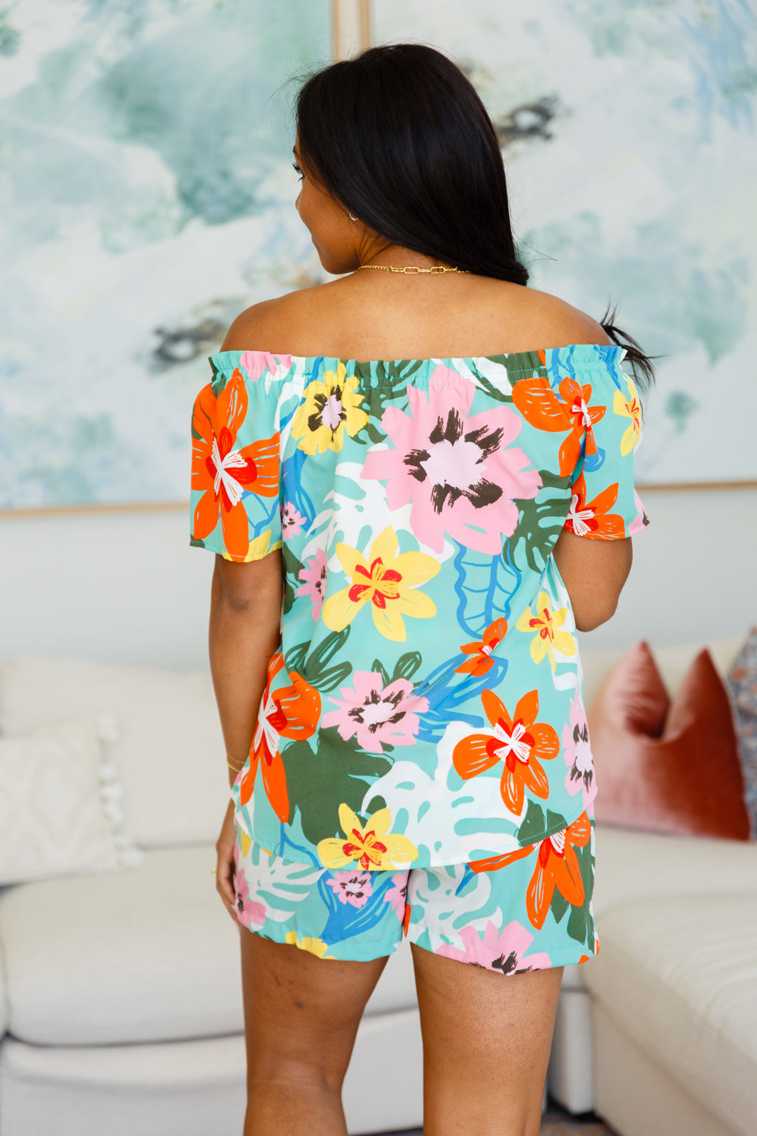 Hawaii's Finest Floral Top-Womens-Villari Chic, women's online fashion boutique in Severna, Maryland