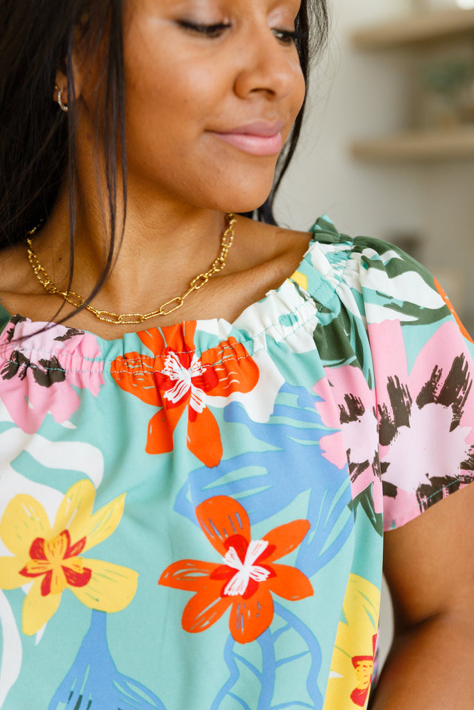 Hawaii's Finest Floral Top-Womens-Villari Chic, women's online fashion boutique in Severna, Maryland