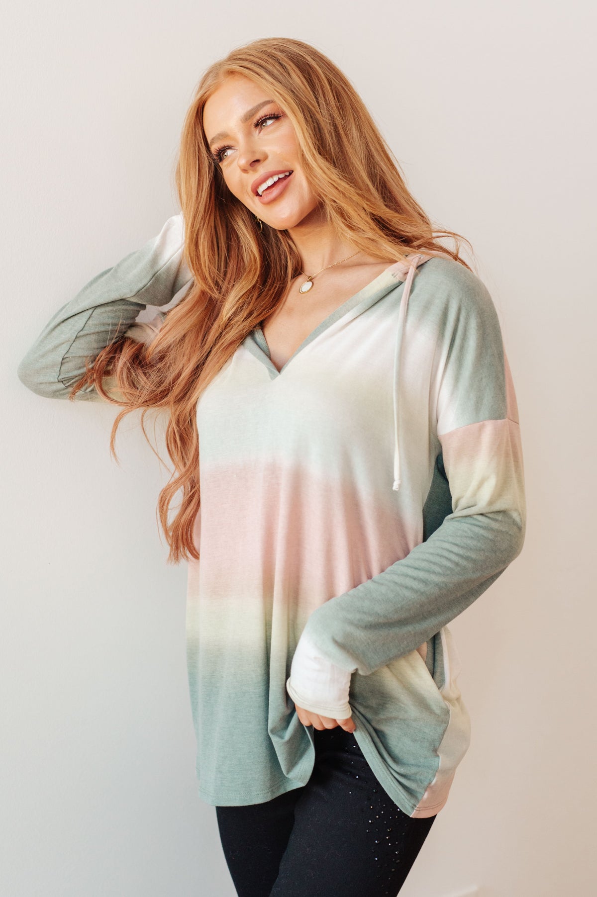 Hazy Horizon Ombré Hoodie-Womens-Villari Chic, women's online fashion boutique in Severna, Maryland