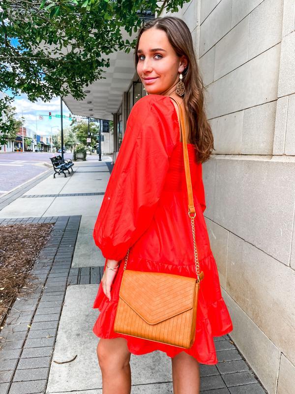 Hepburn Crossbody Bag & Wallet Set in Camel-Villari Chic, women's online fashion boutique in Severna, Maryland