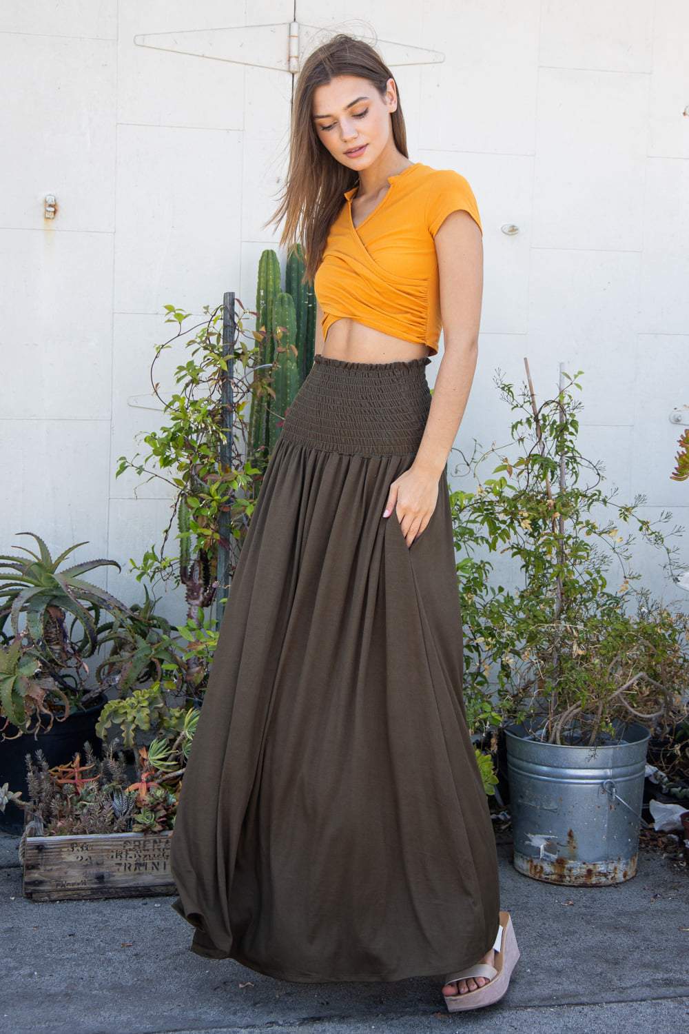 World's Best Maxi in Olive-Villari Chic, women's online fashion boutique in Severna, Maryland