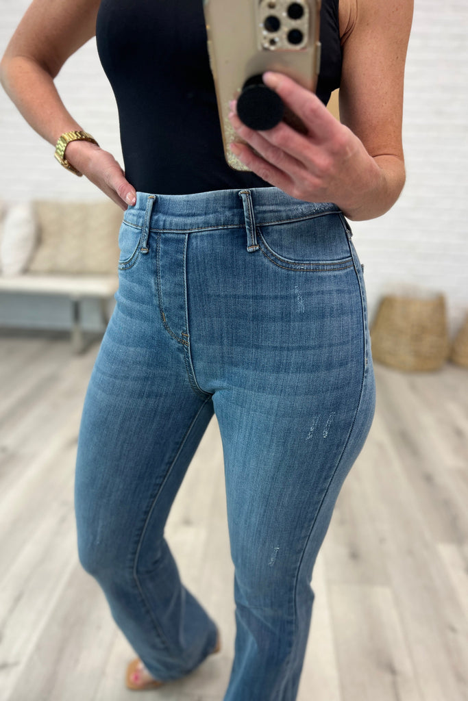 Judy Blue High-Rise Pull-On Slim Bootcut Jeans-Womens-Villari Chic, women's online fashion boutique in Severna, Maryland