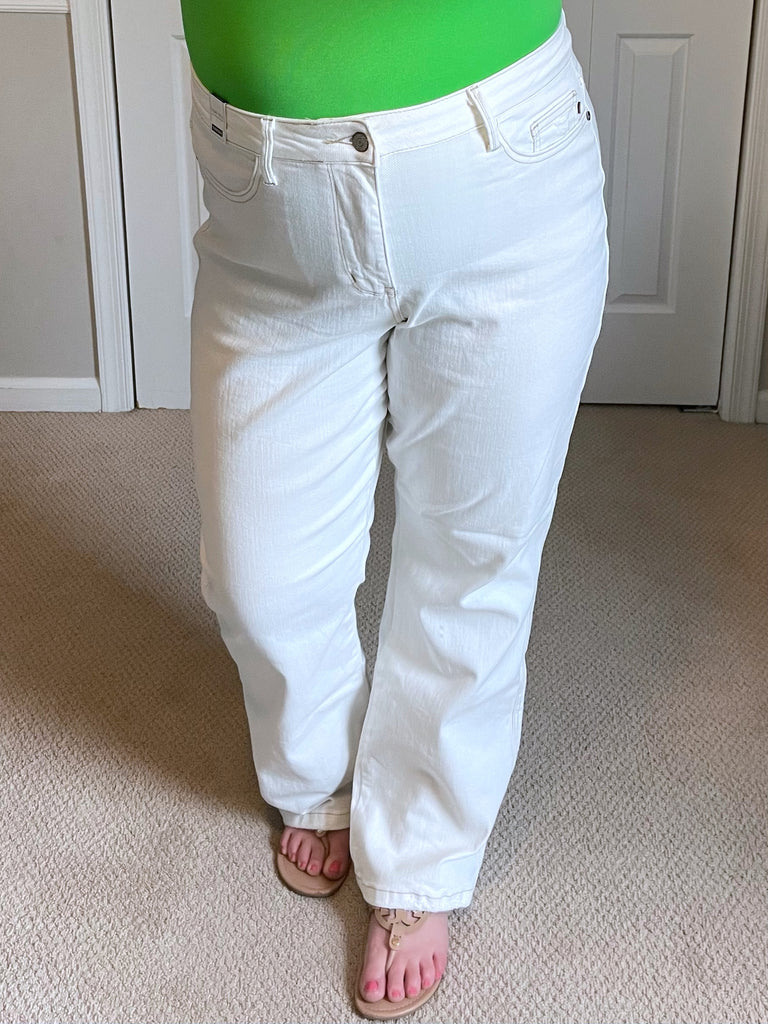 Judy Blue Diana Straight Leg Jeans in White-Womens-Villari Chic, women's online fashion boutique in Severna, Maryland