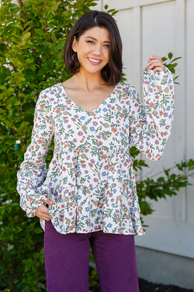I Think I Can V-Neck Floral Top-Womens-Villari Chic, women's online fashion boutique in Severna, Maryland