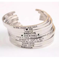 Inspirational Cuff Bracelet - 5 Saying Choices!-Villari Chic, women's online fashion boutique in Severna, Maryland