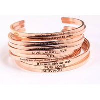 Inspirational Cuff Bracelet - 5 Saying Choices!-Villari Chic, women's online fashion boutique in Severna, Maryland