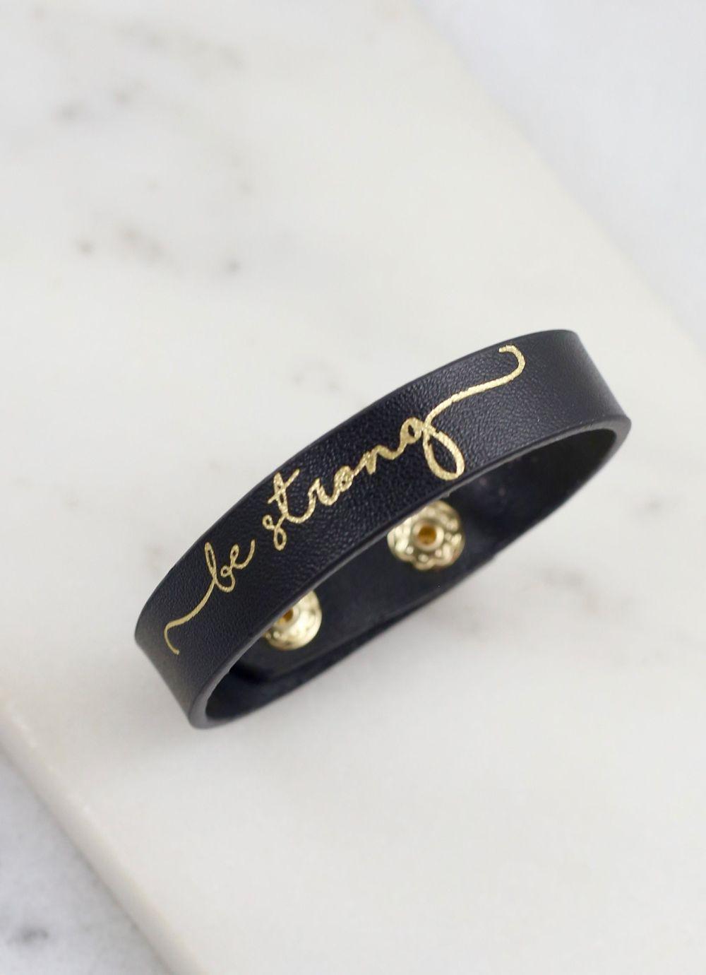 Inspirational Vegan Leather Snap Bracelet - 5 Saying Choices!-Villari Chic, women's online fashion boutique in Severna, Maryland