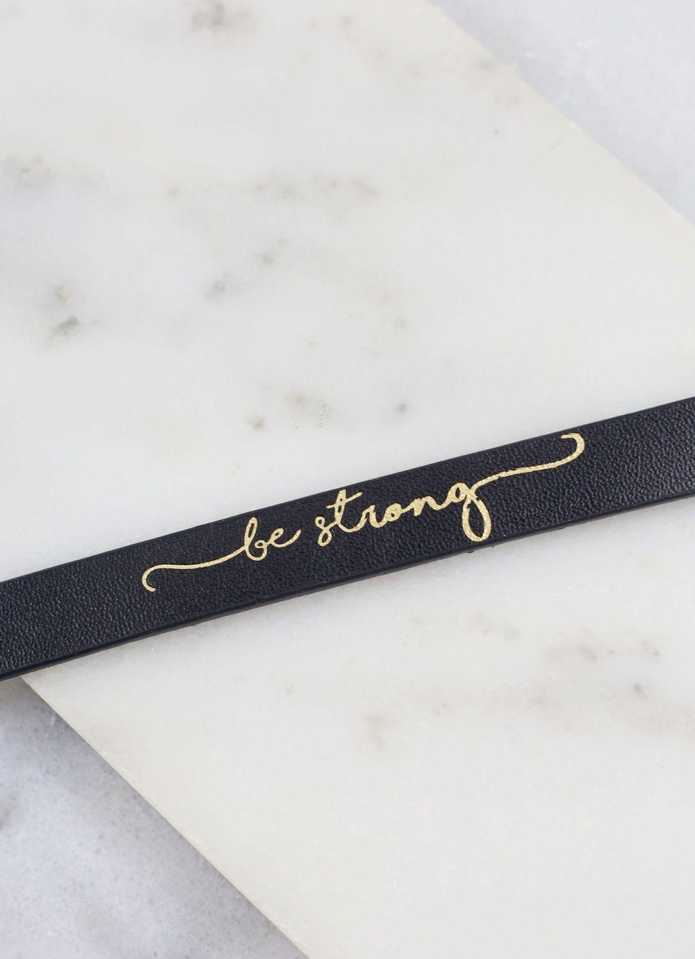 Inspirational Vegan Leather Snap Bracelet - 5 Saying Choices!-Villari Chic, women's online fashion boutique in Severna, Maryland