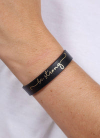 Inspirational Vegan Leather Snap Bracelet - 5 Saying Choices!-Villari Chic, women's online fashion boutique in Severna, Maryland