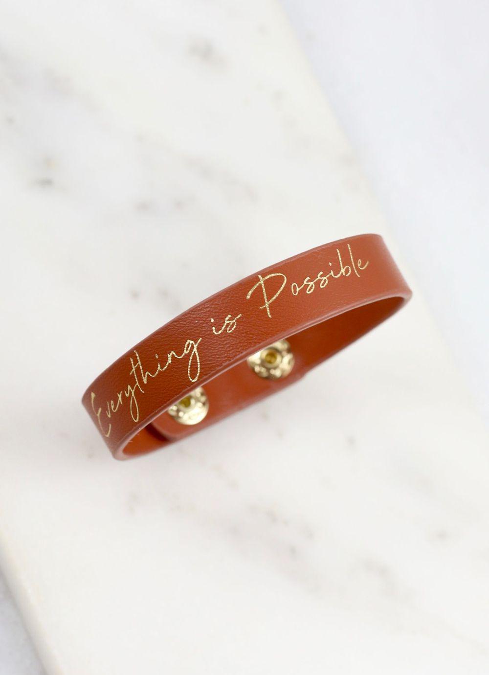 Inspirational Vegan Leather Snap Bracelet - 5 Saying Choices!-Villari Chic, women's online fashion boutique in Severna, Maryland