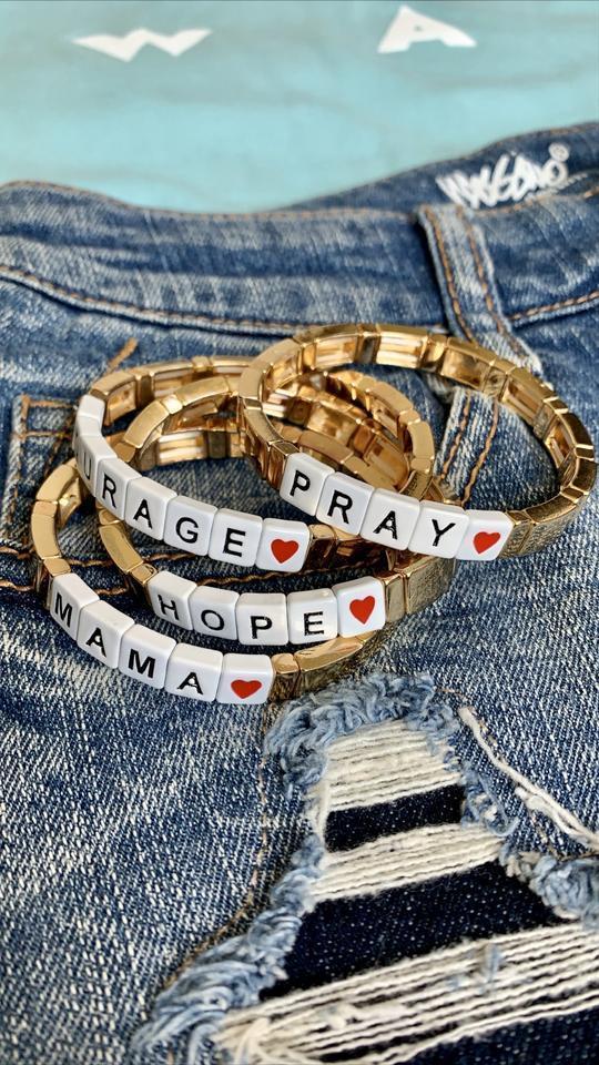Inspirational Word Block Bracelet - 3 Phrase Choices!-Villari Chic, women's online fashion boutique in Severna, Maryland