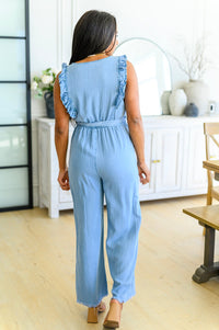 Johanna Chambray Jumpsuit-Womens-Villari Chic, women's online fashion boutique in Severna, Maryland