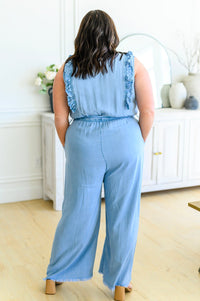 Johanna Chambray Jumpsuit-Womens-Villari Chic, women's online fashion boutique in Severna, Maryland