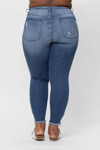 Judy Blue High-Rise Distressed Skinny Jeans-Villari Chic, women's online fashion boutique in Severna, Maryland