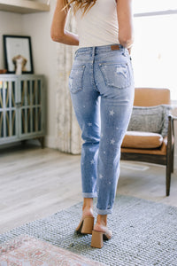 Judy Blue Star Crossed Boyfriend Jeans-Womens-Villari Chic, women's online fashion boutique in Severna, Maryland