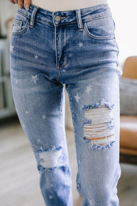 Judy Blue Star Crossed Boyfriend Jeans-Womens-Villari Chic, women's online fashion boutique in Severna, Maryland