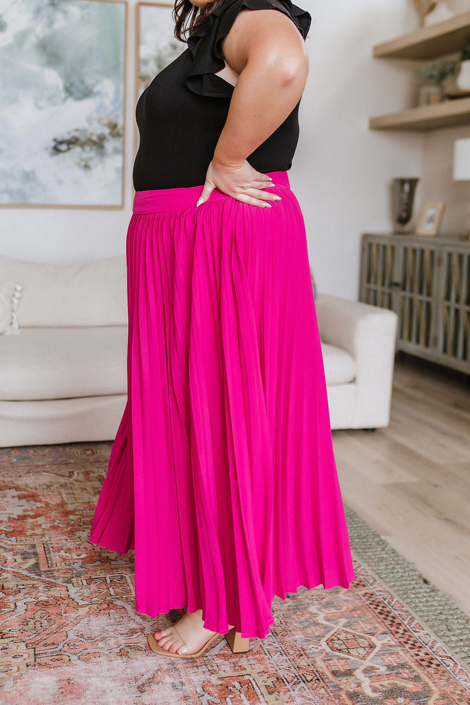 Just Too Hot Midi Skirt in Hot Pink-Womens-Villari Chic, women's online fashion boutique in Severna, Maryland