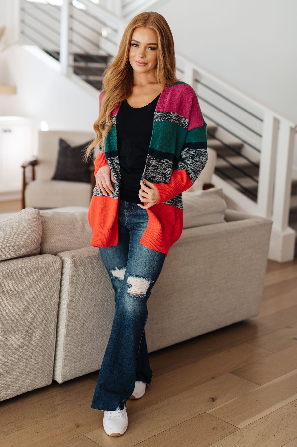 Keep It Cozy Striped Cardigan-Womens-Villari Chic, women's online fashion boutique in Severna, Maryland