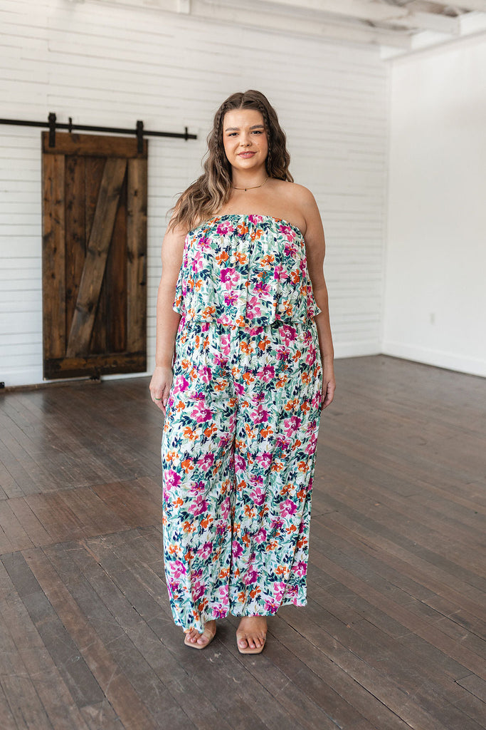 Life of the Party Floral Jumpsuit in Green-Womens-Villari Chic, women's online fashion boutique in Severna, Maryland