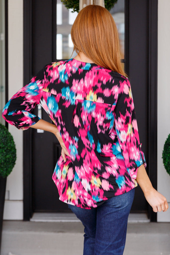 Little Lovely Blouse in Painted Floral-Womens-Villari Chic, women's online fashion boutique in Severna, Maryland