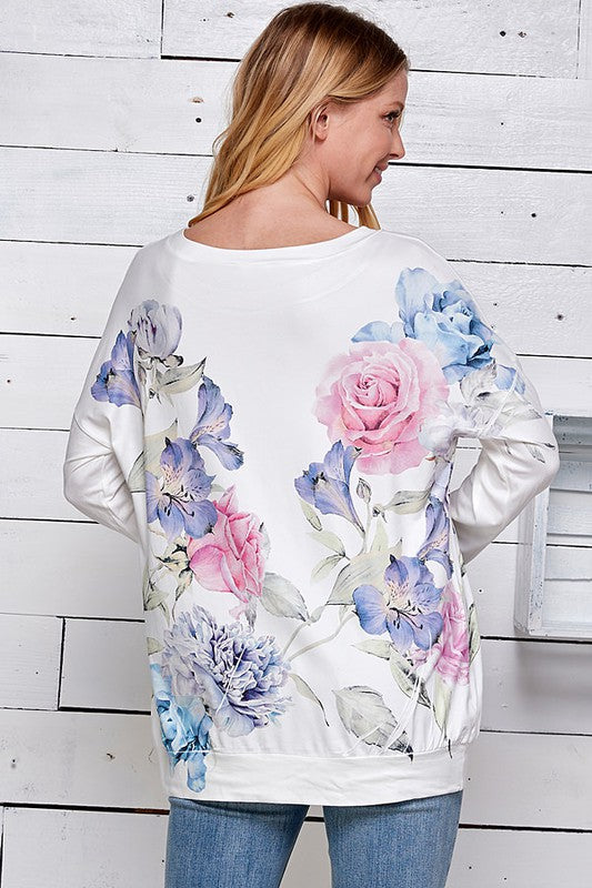 Long-Sleeved Buttery Soft Spring Floral Top-Villari Chic, women's online fashion boutique in Severna, Maryland