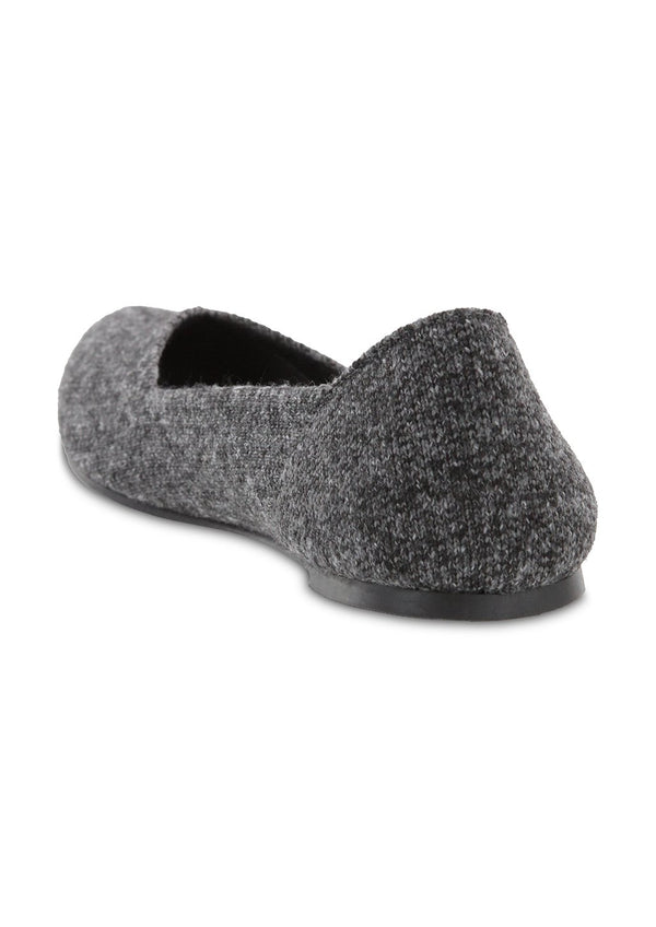 MIA Shoes Kerri Flannel Pointed Toe Flat in Charcoal-Villari Chic, women's online fashion boutique in Severna, Maryland