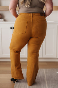 Judy Blue High-Rise Tummy Control Flares in Marigold-Womens-Villari Chic, women's online fashion boutique in Severna, Maryland