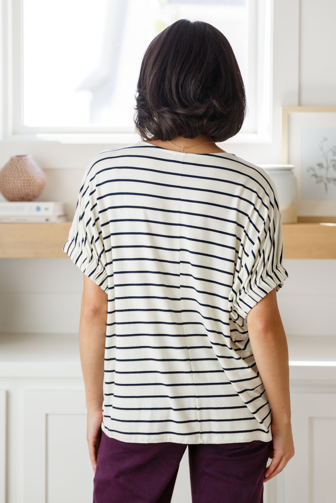 Much Ado About Nothing Navy Striped Top-Womens-Villari Chic, women's online fashion boutique in Severna, Maryland