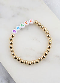 Multi-Color Brave Beaded Bracelet-Villari Chic, women's online fashion boutique in Severna, Maryland