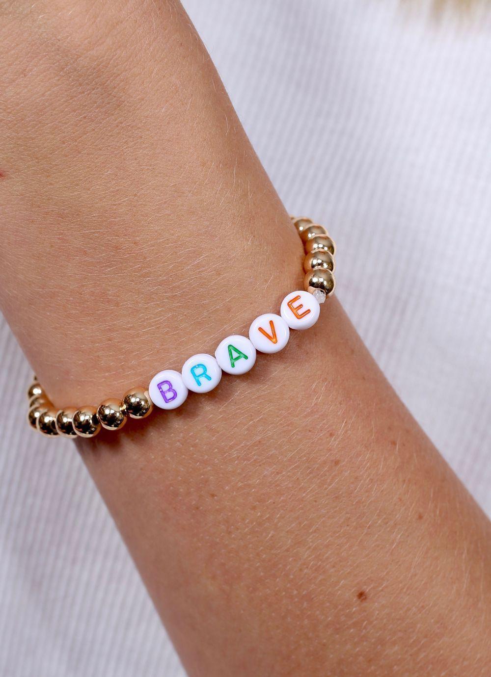 Multi-Color Brave Beaded Bracelet-Villari Chic, women's online fashion boutique in Severna, Maryland