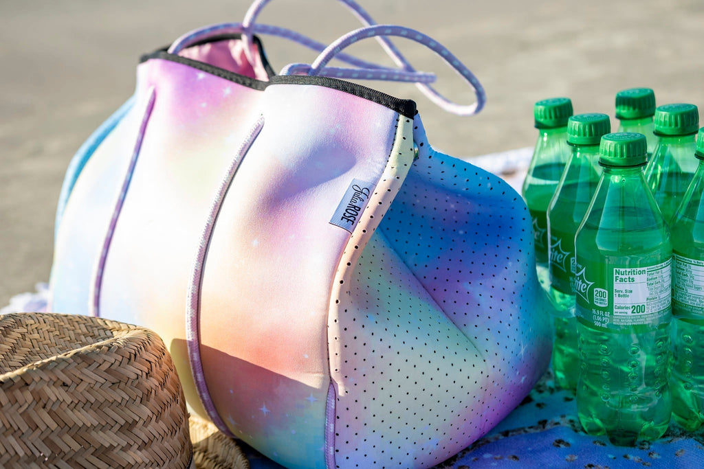 Neoprene Tote Bag - Pastel Galaxy-Villari Chic, women's online fashion boutique in Severna, Maryland