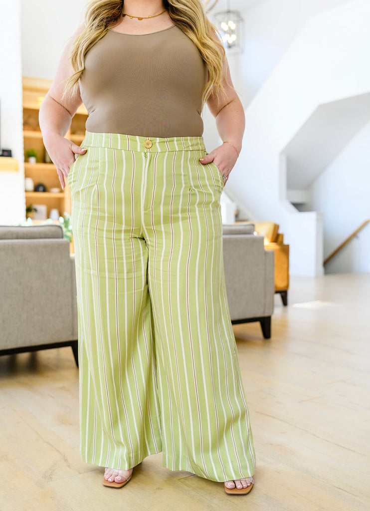 Never Underrated Striped Wide-Leg Trousers in Spring Green-Womens-Villari Chic, women's online fashion boutique in Severna, Maryland