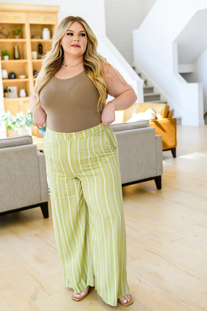 Never Underrated Striped Wide-Leg Trousers in Spring Green-Womens-Villari Chic, women's online fashion boutique in Severna, Maryland