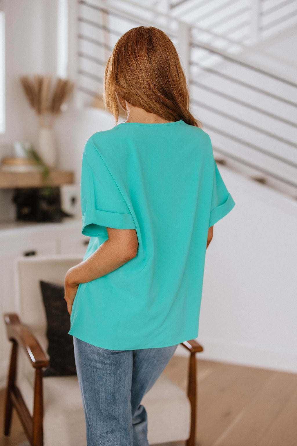 New & Noteworthy Top in Aqua-Womens-Villari Chic, women's online fashion boutique in Severna, Maryland