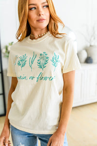 No Rain No Flowers Graphic Tee-Womens-Villari Chic, women's online fashion boutique in Severna, Maryland