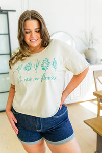 No Rain No Flowers Graphic Tee-Womens-Villari Chic, women's online fashion boutique in Severna, Maryland