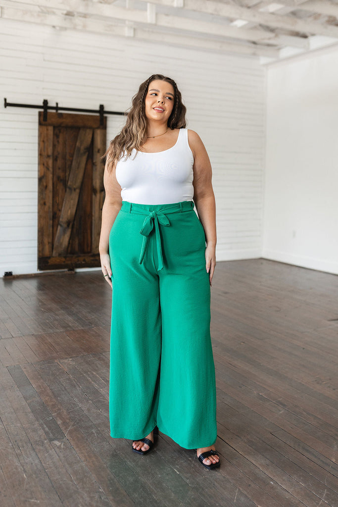 On the Other Side Wide Leg Pants in Green-Womens-Villari Chic, women's online fashion boutique in Severna, Maryland