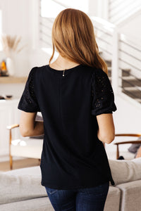 One More Chance Lace Sleeve Top-Womens-Villari Chic, women's online fashion boutique in Severna, Maryland