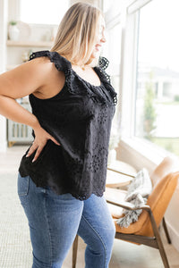 Parisian Stroll Lace Blouse in Black-Womens-Villari Chic, women's online fashion boutique in Severna, Maryland