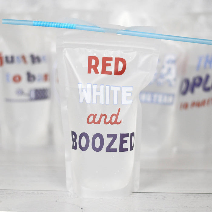 Patriotic Adult Drink Pouch - 5 Designs!-Villari Chic, women's online fashion boutique in Severna, Maryland