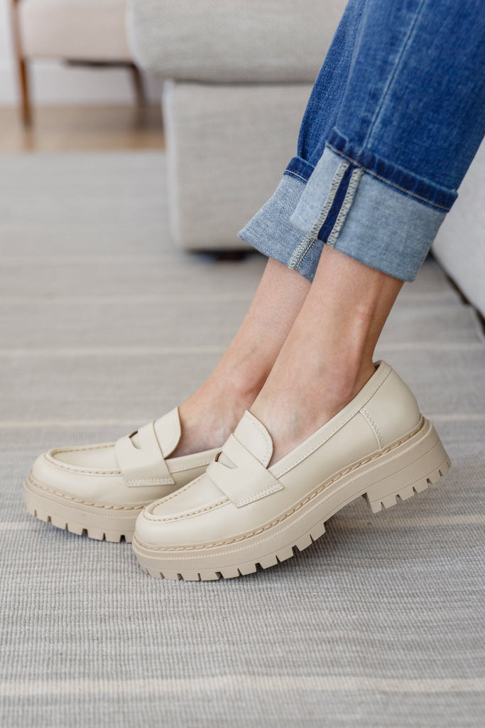 Penny for Your Thoughts Loafers in Bone-Womens-Villari Chic, women's online fashion boutique in Severna, Maryland