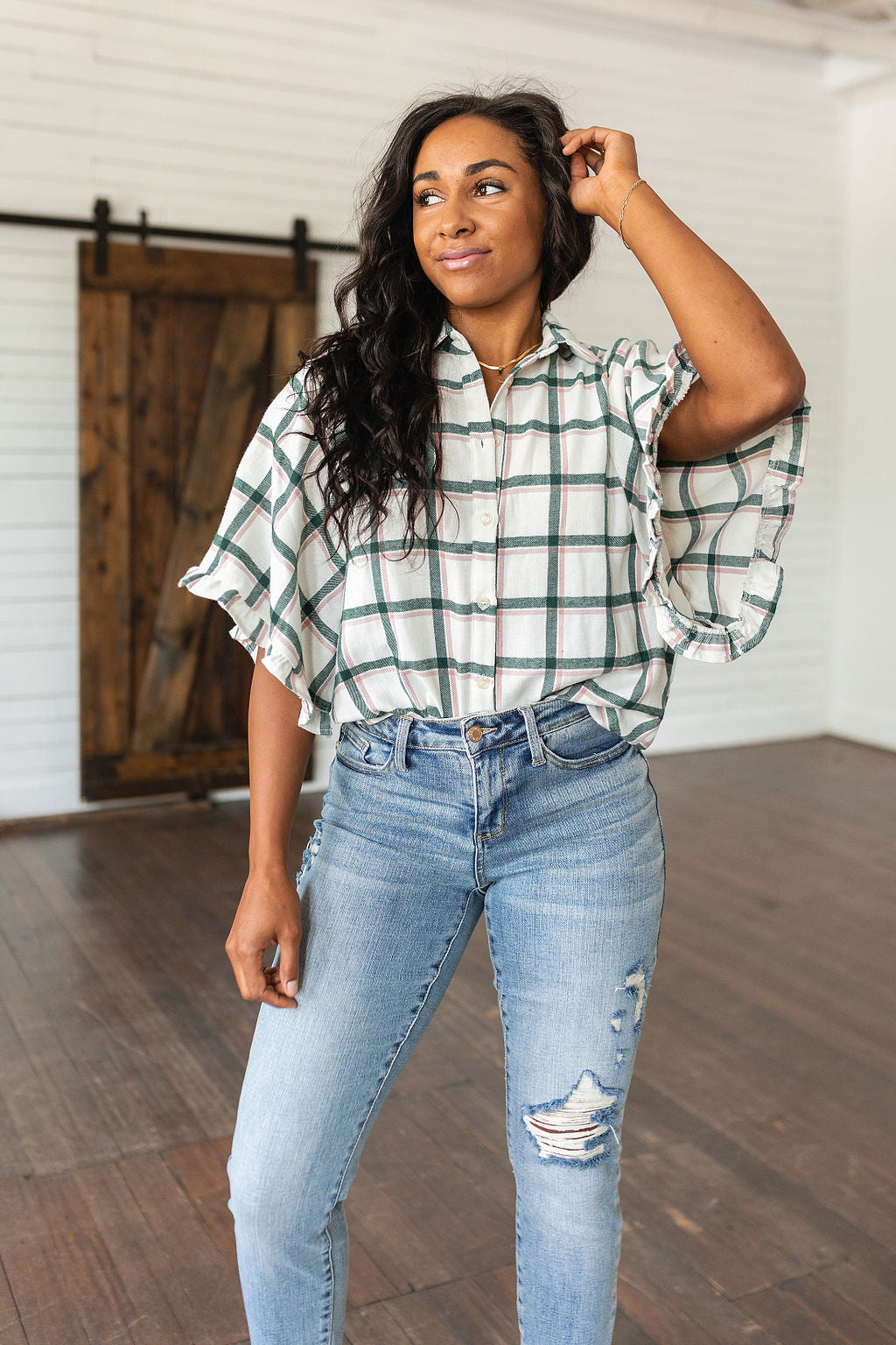 Perfect Picnic Plaid Top-Womens-Villari Chic, women's online fashion boutique in Severna, Maryland