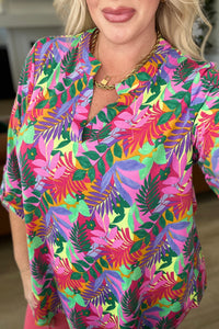 Lizzy Top in Tropical Multi-Tops-Villari Chic, women's online fashion boutique in Severna, Maryland