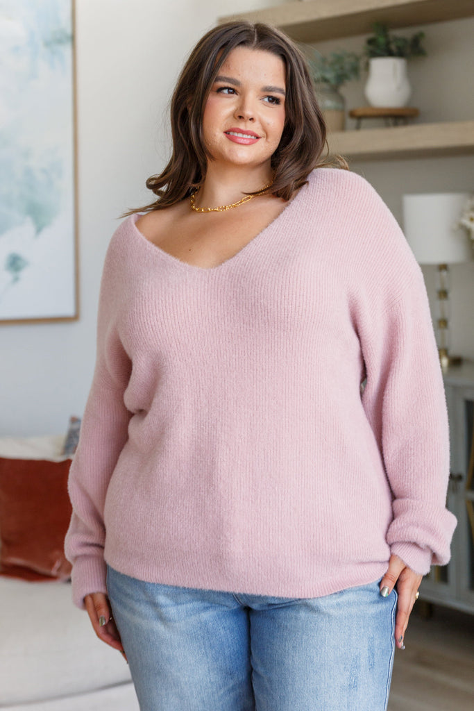 Plush Feelings V-Neck Sweater-Womens-Villari Chic, women's online fashion boutique in Severna, Maryland