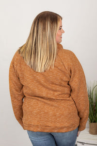 Quilted Snap Pullover in Camel-Villari Chic, women's online fashion boutique in Severna, Maryland