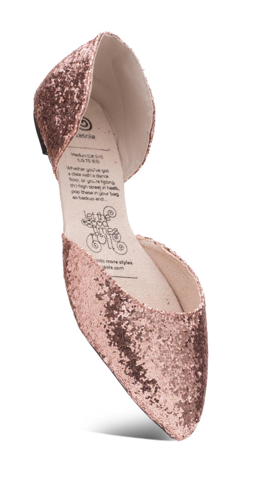 Rollasole Sparkling Rose' Flats-Villari Chic, women's online fashion boutique in Severna, Maryland