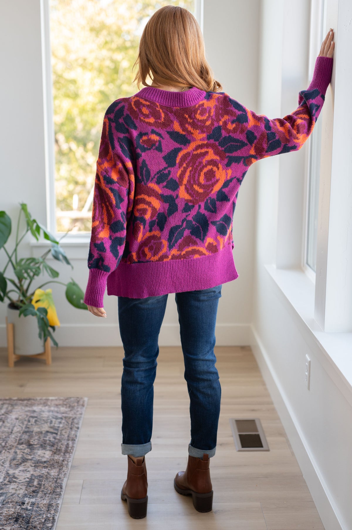 Rosie Posey Floral Sweater-Womens-Villari Chic, women's online fashion boutique in Severna, Maryland