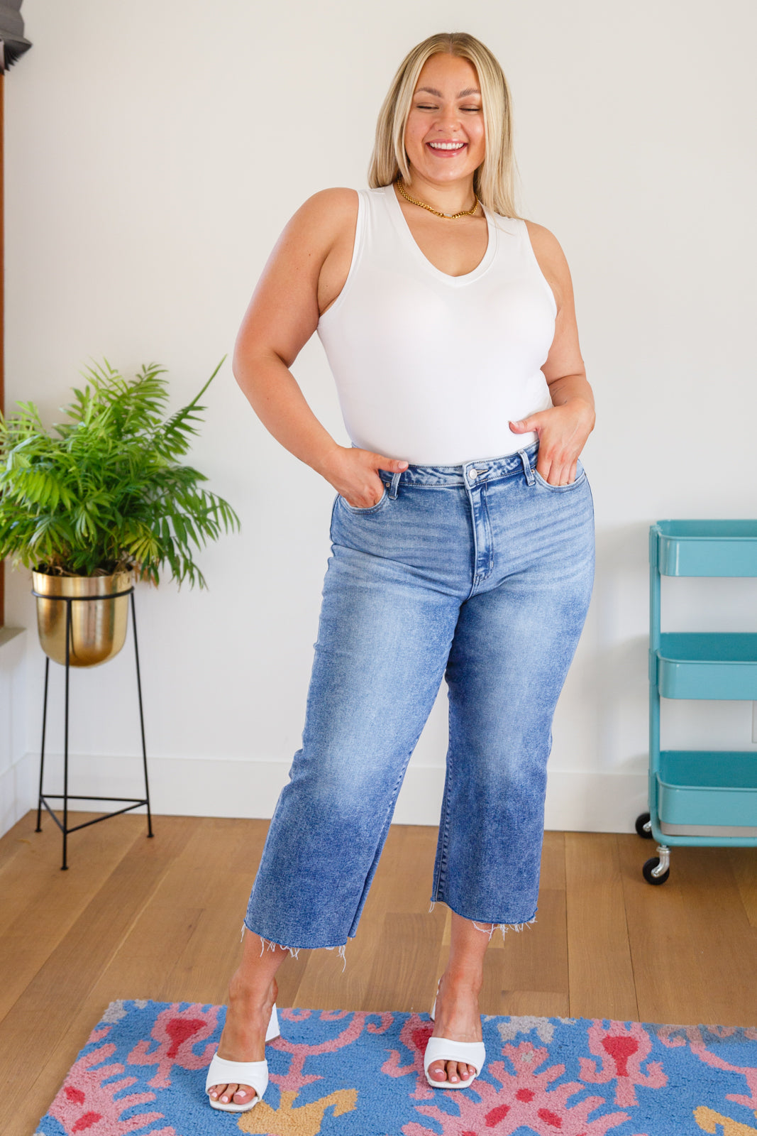 Simple is the Way Wide Leg Capris by Zenana-Womens-Villari Chic, women's online fashion boutique in Severna, Maryland