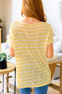 Simply Sweet Striped Top in Yellow-Womens-Villari Chic, women's online fashion boutique in Severna, Maryland